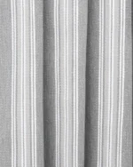 Country Stripes - Broad Gray Ripple Fold Drapes