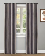 Country Stripes - Midnight Ripple Fold Drapes