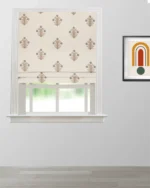 Embroidered Hailee - Blue Sky Roman Shades