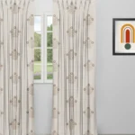 Embroidered  Hailee - Cyrus Beige Custom Curtains