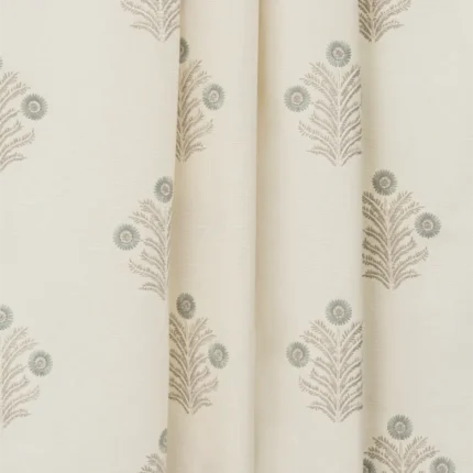 Roman Shades | Embroidered Hailee - Mint - Vertical Folded | Curtain Avenue