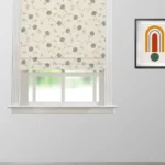 Embroidered Pecan - Dew Roman Shades