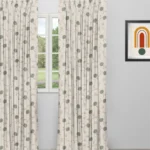 Embroidered  Pecan - Grass Custom Curtains