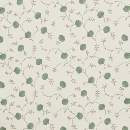 Swatches | Embroidered Pecan -Grass - Regular | Curtain Avenue