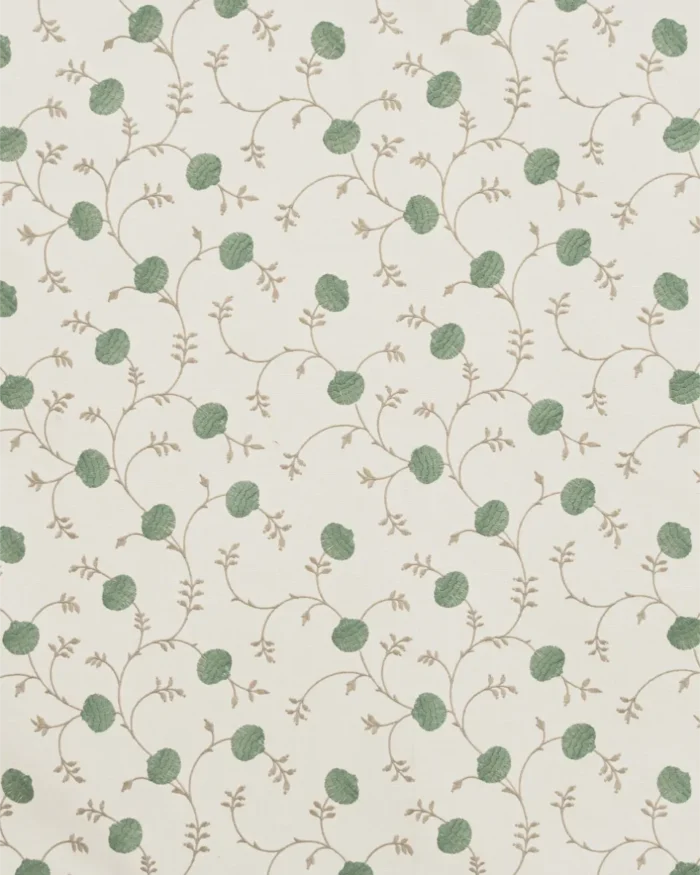 Embroidered  Pecan - Grass Roman Shades - Image 4