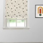 Embroidered  Pecan - Grass Roman Shades