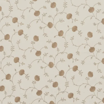 Swatches | Embroidered Pecan - Walnut - Regular | Curtain Avenue