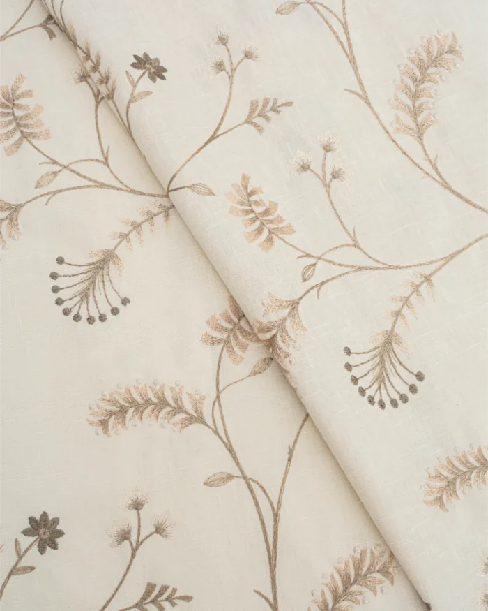 Embroidered Silvy - Walnut Roman Shades - Image 2