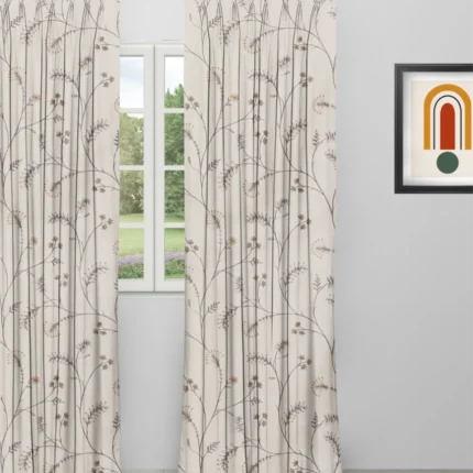 Curtains | Embroidered Silvy - Curtain - Ash Gray | Curtain Avenue