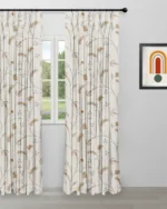 Embroidered Silvy - Copper Custom Curtains