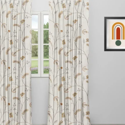 Curtains | Embroidered Silvy - Curtain - Copper | Curtain Avenue