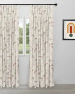 Embroidered Silvy - Walnut Custom Curtains