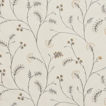 Roman Shades | Embroidered Silvy - Regular - Ash Gray | Curtain Avenue