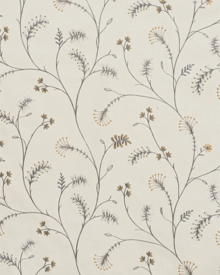 Embroidered Silvy - Ash Gray Roman Shades - Image 3
