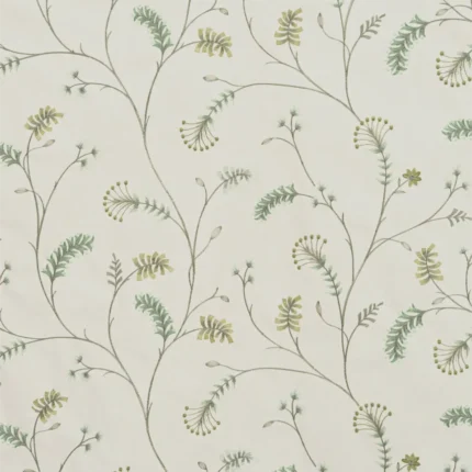 Swatches | Embroidered Silvy - Regular - Sage | Curtain Avenue
