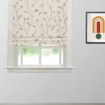 Embroidered Silvy - Ash Gray Roman Shades