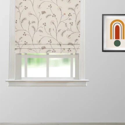 Roman Shades | Embroidered Silvy - Roman - Ash Gray | Curtain Avenue