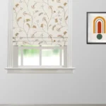 Embroidered Silvy - Copper Roman Shades
