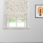 Embroidered Silvy - Sage Green Roman Shades