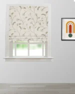 Embroidered Silvy - Sage Green Roman Shades