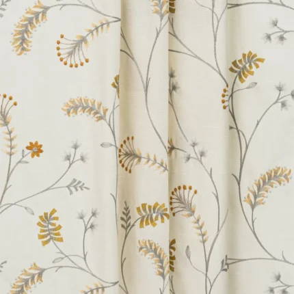Swatches | Embroidered Silvy - Vertical - Copper | Curtain Avenue