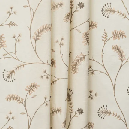 Curtains | Embroidered Silvy - Vertical -Walnut | Curtain Avenue