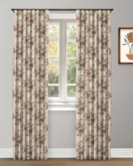 English Cottage - Burgundy Custom Curtains