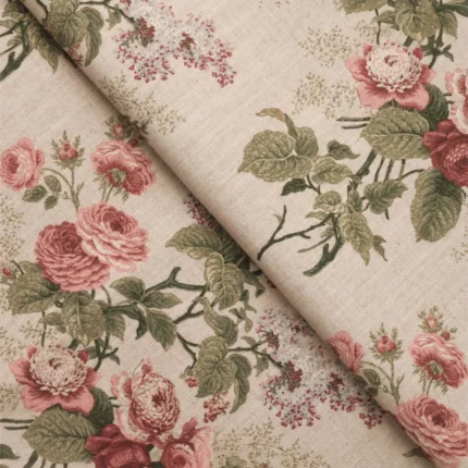 Roman Shades | English Cottage- Burgundy Folded | Curtain Avenue