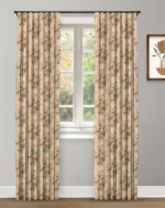 English Cottage - Orange Ripple Fold Drapes
