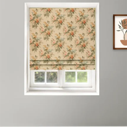 Roman Shades | English Cottage-Orange Roman Shade | Curtain Avenue