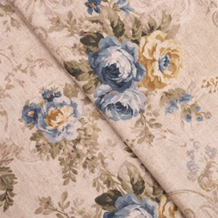 Swatches | English Garden - Cross - Sapphire Fog | Curtain Avenue