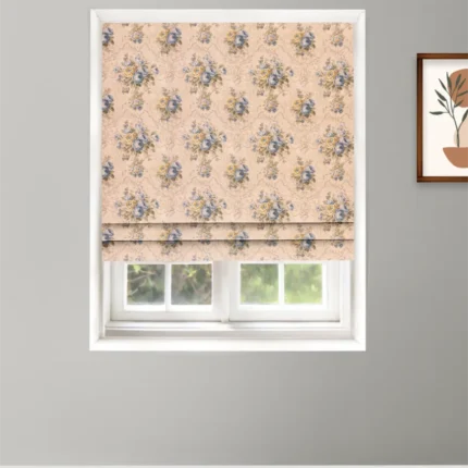 Roman Shades | English Garden - Roman - Sapphire Fog | Curtain Avenue