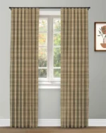 Farmhouse Plaid Check - Deep Forest Ripple Fold Drapes