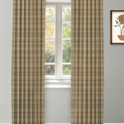 Curtains | Farmhouse Plaid Check-Deep Forest-Curtain | Curtain Avenue