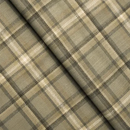 Swatches | Farmhouse Plaid Check-Deep Forest-Folded | Curtain Avenue