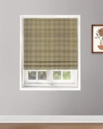 Farmhouse Plaid Check - Deep Forest Roman Shades
