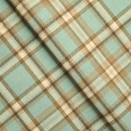 Swatches | Farmhouse Plaid Check-Lake- Folded | Curtain Avenue