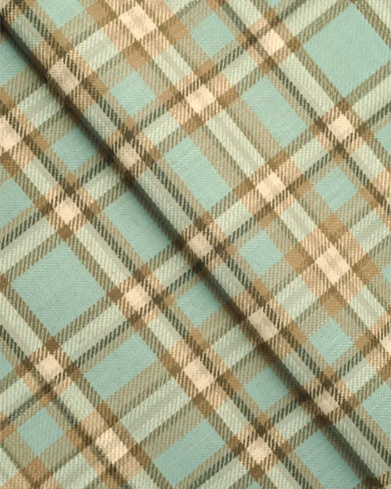 Swatches | Farmhouse Plaid Check-Lake- Folded | Curtain Avenue