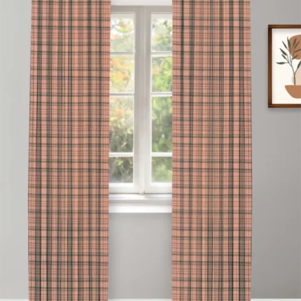 Curtains | Farmhouse Plaid Check-Petal-Curtain | Curtain Avenue
