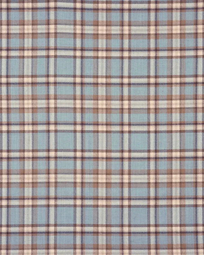 Farmhouse Plaid Check - Storm Custom Curtains - Image 3
