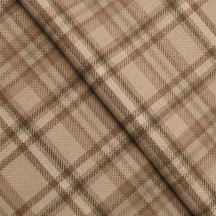 Swatches | Farmhouse Plaid Check-Tan-Folded | Curtain Avenue