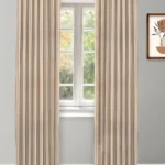 Folktales Stripes - Stone Custom Curtains