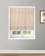 Folktales Stripes - Stone Roman Shades