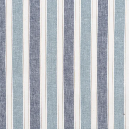 Roman Shades | French Stripes - Blue Regular Shot | Curtain Avenue