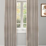 French Stripes - Gray Custom Curtains