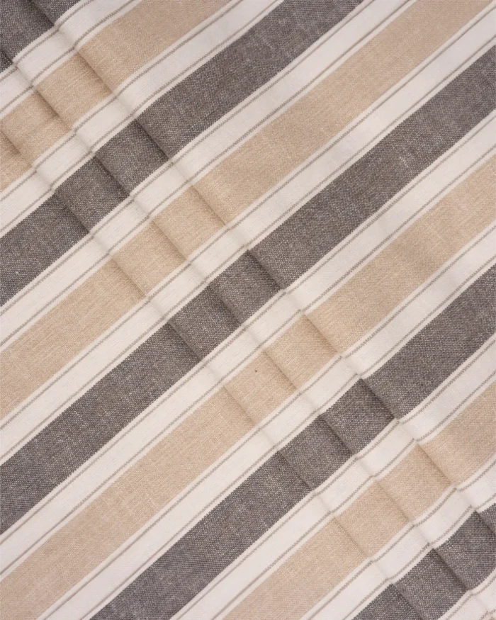 French Stripes - Gray Ripple Fold Drapes - Image 2