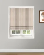 French Stripes - Gray Roman Shades