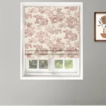 French Toile - Misty Rose Roman Shades