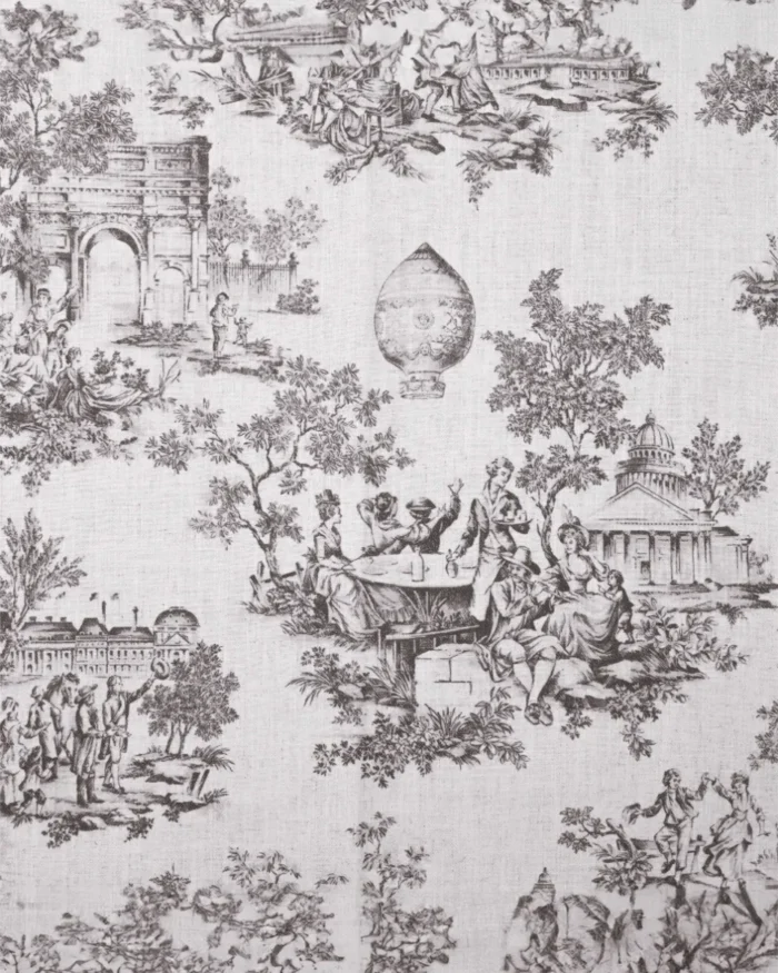 French Toile - Brown Roman Shades - Image 3