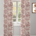 French Toile - Misty Rose Custom Curtains
